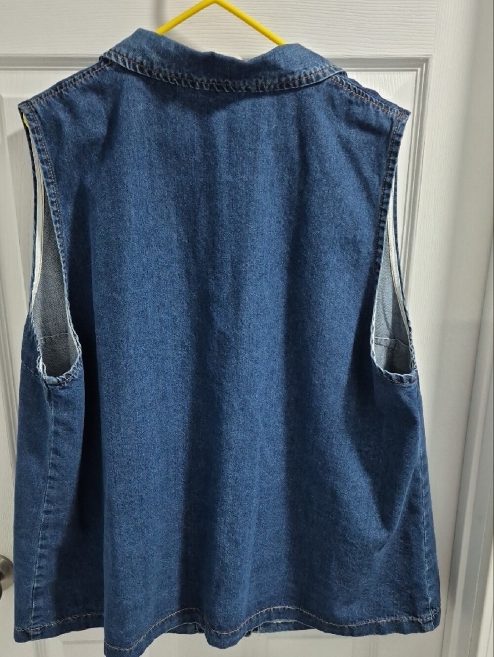 Agnes Orinda Women's Blue Denim Vest 3X - Picture 3 of 6